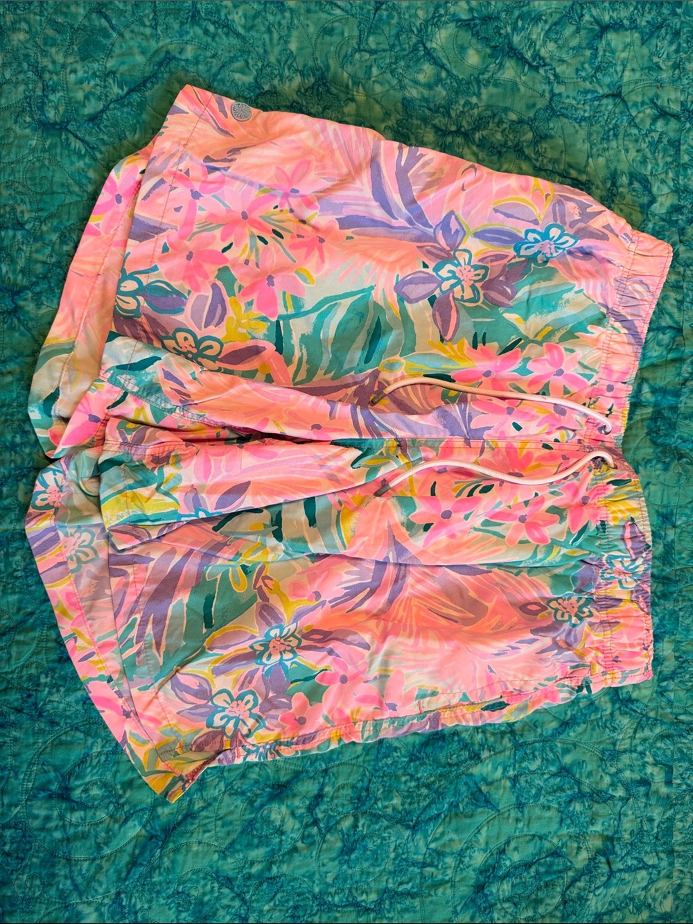 Lilly Pulitzer men’s Floral Pink Multicolor swim trunks